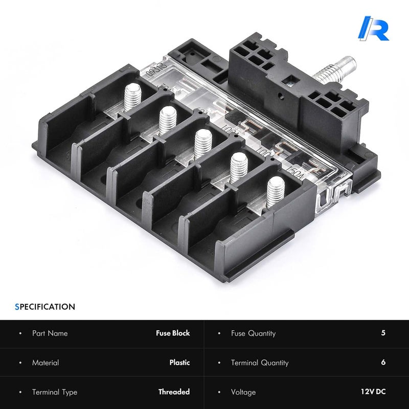 RHAOCZIYAUTO 68089468AA Headlight Main Fuse Block Fit for Dodge Durango 2011-2023 for Jeep Grand Cherokee 2012-2021, Grand Cherokee WK 2022, 12V Power Distribution Module Box Replaces# 956-601 FH65 956601 - Image 4
